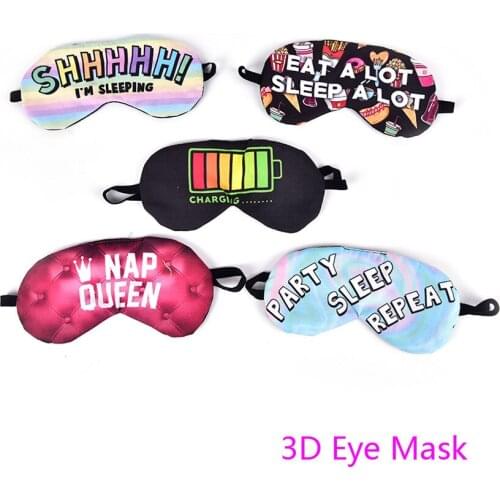 New Pure Silk 3D Sleep Rest Eye Mask Padded Shade Cover Travel Portable Relax Aid Travel Blindfolds 1Pc