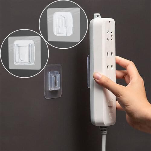 Multifunction Double Sided Adhesive Wall Hooks Wall Hanger Transparent Suction Cup Sucker Hook Double-Sided Adhesive Wall Hooks