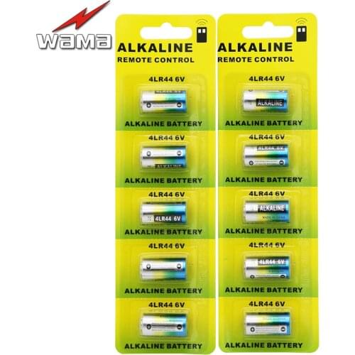 10pcs/pack Wama 4LR44 Batteries L1325 6V Primary Dry Alkaline Battery Cells Car Remote Watch Toy Calculator New Drop shipping