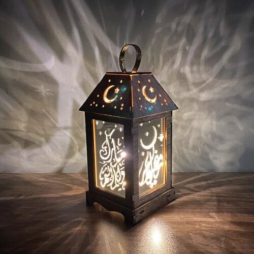 2021 Newset Eid Mubarak Ramadan Decorations For Home Palace Lantern Led Light Candles Ornaments Lamp New Ramadan Kareem Gift