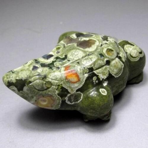 3"/97g Jasper Frog Handmade Stone Carving - crystals and stones healing Mineral specimen Home Decor feng shui XX0618/18