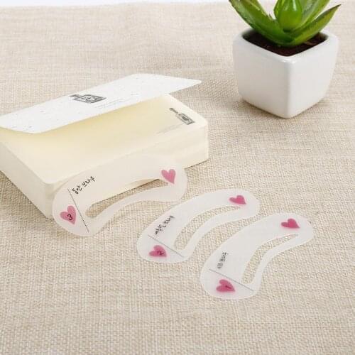 3pcs Eyebrow Shaper Cosmetic Accessories Stencil Grooming Shaper Template Makeup Tools Stickers Card Eyebrow Drawing Gguide Card