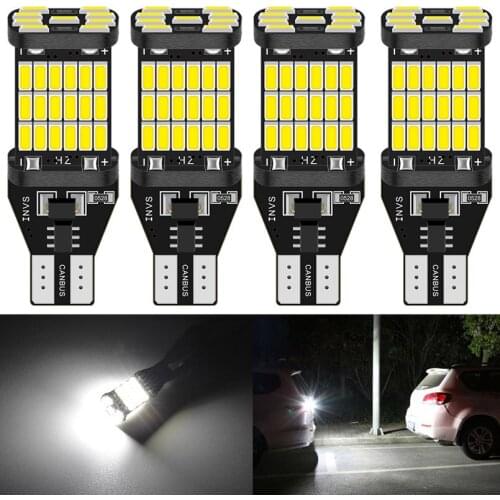 4pcs 1200Lm T15 W16W Led Canbus light Bulb 921 912 Error Free Super bright 4014SMD LED car Backup Reverse Lights white Amber 12V
