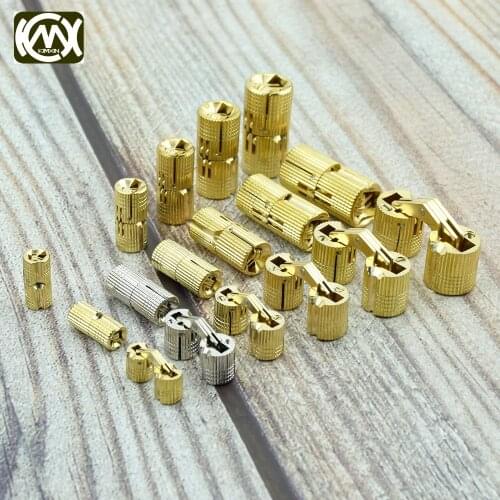 500Pcs D12*26.5mm KIMXIN Brass Barrel Hidden Cabinet Hinges Gift Woodenbox Box Door Furniture Hardware Accessorie Circular Hinge