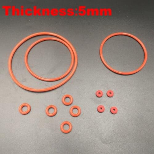 80x5 80*5 85x5 85*5 90x5 90*5 95x5 95*5 (OD*Thickness) 5MM Food Grade Red Silicone Rubber Oil Seal O Ring O-Ring Gasket