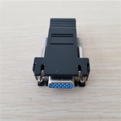 15Pin VGA SVGA D-Sub HDB15 Female to RJ-45 RJ45 Female Converter Adapter Extender for CAT5 CAT6 EXTENSION Ethernet Cable