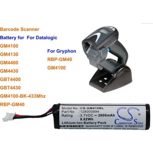 Cameron Sino 2600mAh Battery RBP-4000 for Datalogic GBT4400, GBT4430, GM4130, GM4400, GM4430, For Gryphon GM4100, RBP-GM40