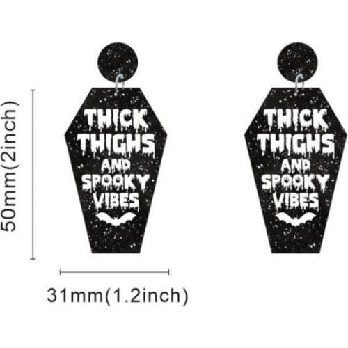 Halloween Acrylic Funny Green Glitter Girl Fun Pumpkin Earrings