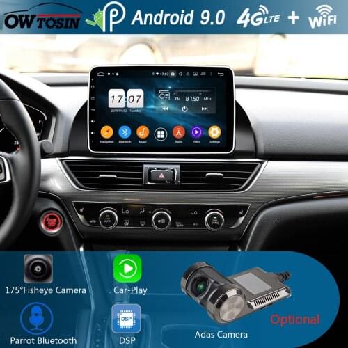 10.1"IPS Octa Core 4G+64G Android 9.0 Car DVD GPS Navi Radio For Honda Accord 10 2018 2019 DSP CarPlay Multimedia Adas Parrot BT