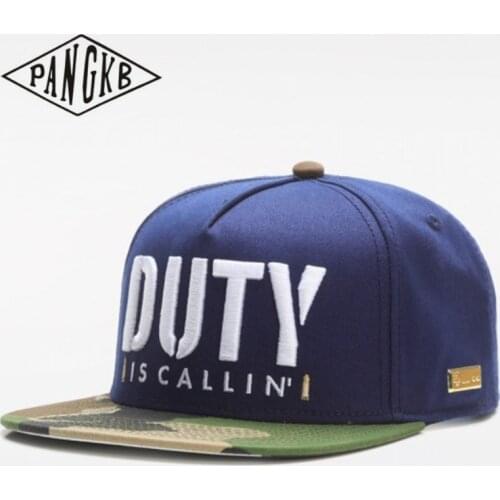 PANGKB Brand IS CALLIN' CAP DUTY navy hip hop snapback hat for men women adult outdoor casual sun baseball cap bone