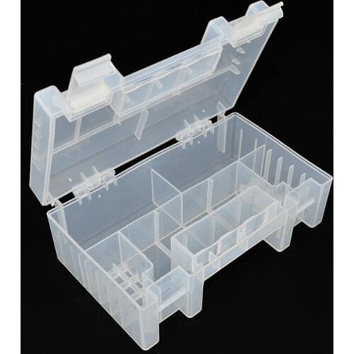 Holder Practical Portable Organizer Anti Impact Inner Compartment Storage Box Large Capacity Container Clear Battery Case AA AAA
