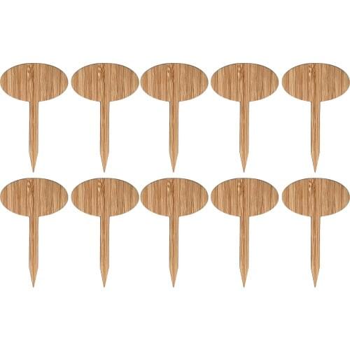 Wooden Plant Sign Tags T-Type Potted Herbs Flowers Seed Gardening Small Things Vegetables Resuable Bamboo Garden Markers