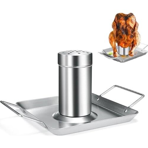 Beer Can Bbq Holder Chicken Grill Outdoors Non-Stick Barbecue Pan Duck Tools Accessories Stainless Steel