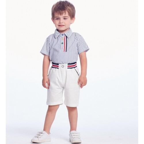 Children Boy Clothes Set Gentleman Happy Wedding Party Clothing Suit Boys Kids Infant Clothes Set T-Shirt+Pants 2Pcs Child Suits