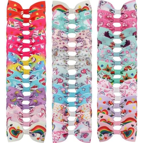 22pcs/44pcs Children Mini Hairpins Unicorn Cartoon Animal Pattern Barrettes WIHT/WITHOUT CLIPS Gift Set Girls Hair Accessories
