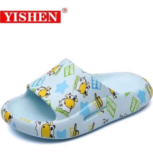 YISHEN Children Slippers Garden Shoes Boys and Girls Cartoon Sandals Summer Slippers High Quality Kids Garden Baby Sandals