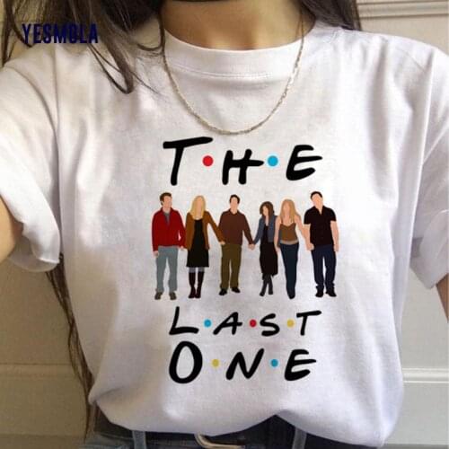 YESMOLA Women T-shirts Friends Show T Shirt the Last One Female T-shirt Harajuku Casual Summer 90s Tshirt Streetwear T-shirts