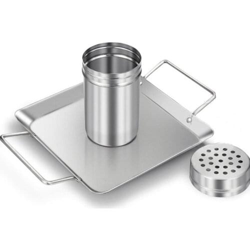 The New Outdoor BBQ Barbecue Tools Stainless Steel Beer Roast Chicken Tray Detachable BBQ Rack Grilling Smoker Accessory