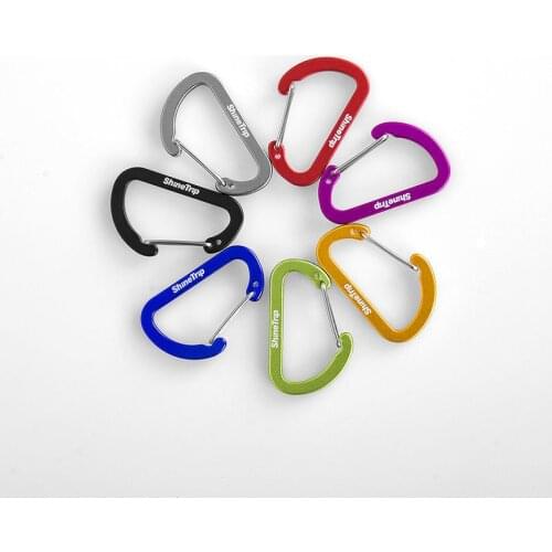 Aluminum Alloy Carabiner Keychain Outdoor Camping Climbing Snap Clip Lock Buckle Hook D Shape Carbiner Tent fixed lock Equipment