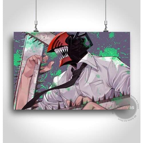 Canvas Anime Chainsaw Man Pictures Home Decoration Paintings Poster HD Prints Wall Art Modular Living Room