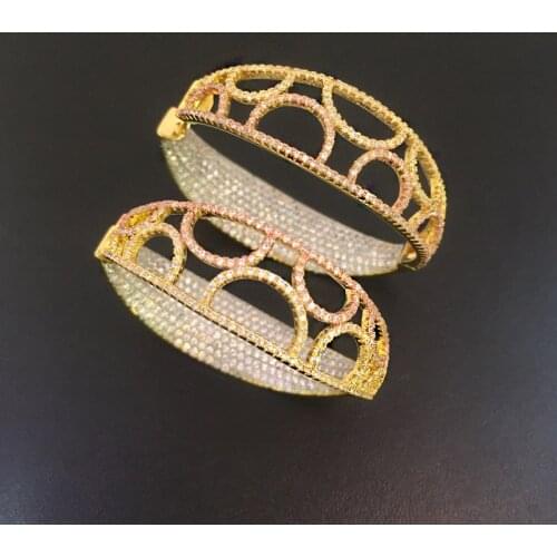 Lanyika Fashion Jewelry Hollow Geometry circle Micro inlay Party Earrings Anniversary Banquet Daily Best Gift