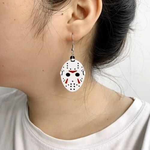 Face Makeup Face Hollow Personality Mask Jewelry Earrings Wholesale