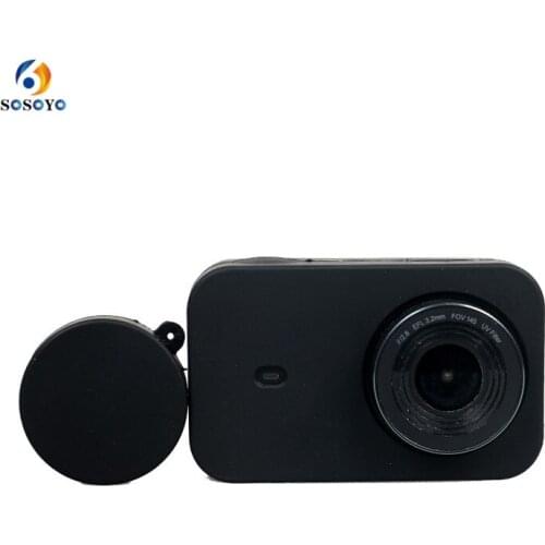 Soft silicone Protective Case Cover Skin & Lens Cap black For xiaomi Mijia Mini 4K Sport Action Camera Accessories