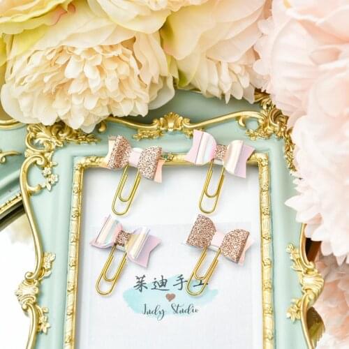 TUTU 8/4pcscard lovely bow-knot design office school paper clips set stationery,kawaii student bookmark clips set H0249