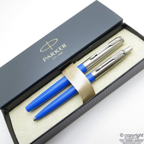 Parker Jotter Original Sky Blue Fountain Pen + Ballpoint Pen Set | İsme Special Pen | Gift Pen