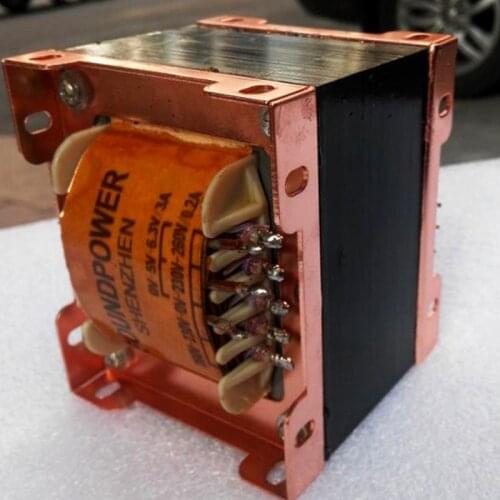 Preamplifier universal amplifier power transformer 200W , input 0-220V-230V, output 0-5V-6.3V 2A, 0-3.15V-6.3V 2A