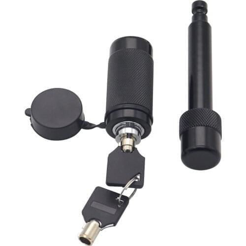 Hitch Locking Pin with Keys for Heavy-duty Trailer Extra Long Black Pin with One Locking System