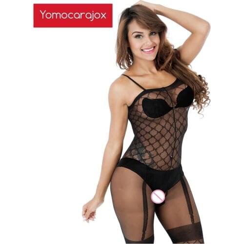 Sexy Lingerie Babydolls Chemise Costumes Sexy Hot Erotic Underwear Porno Open Crotch Transparent Mesh Sex Clothes For Women