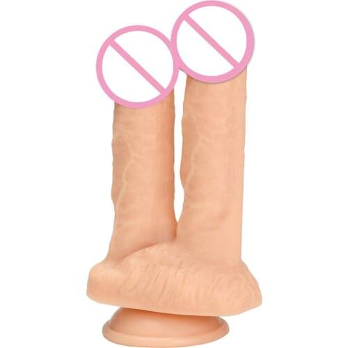 Lesbian Sex Toys Double Dildos Penetration Vagina Anal Butt Plug Big Realistic Penis For Women Faloimitator Strapon Dildo Sextoy