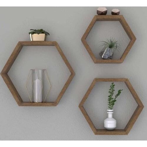 Hexagonal Wall Shelf Set of 3