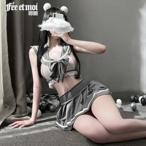 School Girl Japanese Sailor JK Uniform Costumes Lace Sleepwear Women Sexy Cosplay Lingerie Student Outfit Miniskirt Cheerleader