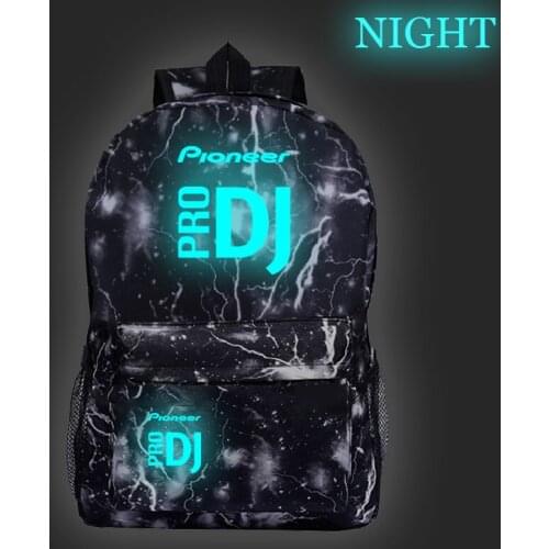 Mochila Pioneer Pro DJ Luminous Backpack for Students Boys Girls Daily School Bags Teenagers Bookbag Men Casual Travel Rucksack