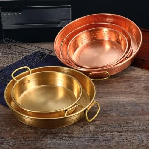 Thickened double ears, copper, brass rice cake basin, copper ware, rice cake basin, copperware, copper rice cake basin, copper b