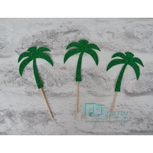 Palm Tree Cupcake Toppers, Tropical Party Decor, Birthday Party Decor, Beach Party, Tropical Party, Tropical Cake Topper, Palm