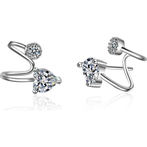 Zircon 925 Sterling Silver Stud Earrings For Women Girls Jewelry pendientes kolczyki oorbellen aretes de mujer brincos