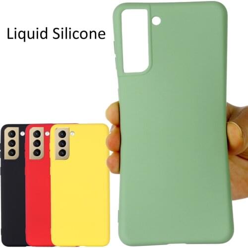 Liquid Silicone Case For Samsung Galaxy S21 FE Soft Gel Rubber Protector Matte Cover