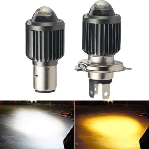 1PCS Motorcycle Headlight LED BA20D H6 H4 Bulbs Hi Lo beam 3570 CSP Moto LED Motorbike Headlight Lamp 3000K 6000K White 12V