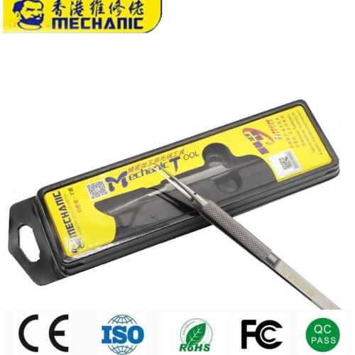 10PCS MECHANIC Maintenance Chip Tin Planting Tweezers T Series Tin Planting Tweezers Repair Press Mesh Titanium Alloy Tweezers