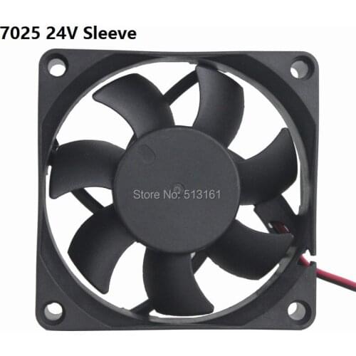 100pcs/lot Gdstime 7025S 24V 2Pin 70mm 7CM70x70x25mm Computer Case Cooler Fan