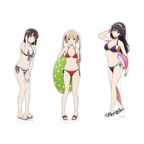 Anime Saekano: How to Raise a Boring Girlfriend Megumi Kato Sawamura Spencer Eriri Acrylic Stand Figure Model Tabletop Decor Toy