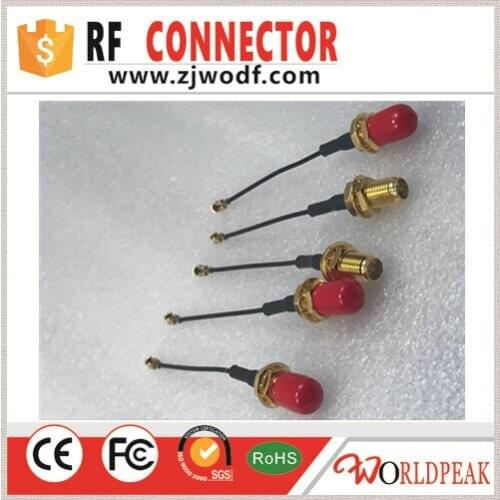 Free shipping 10pcs SMA female Bulkhead connectorto UFL IPEX connector for 6 inch mini 1.13 cable assembly jumper cable pigtail