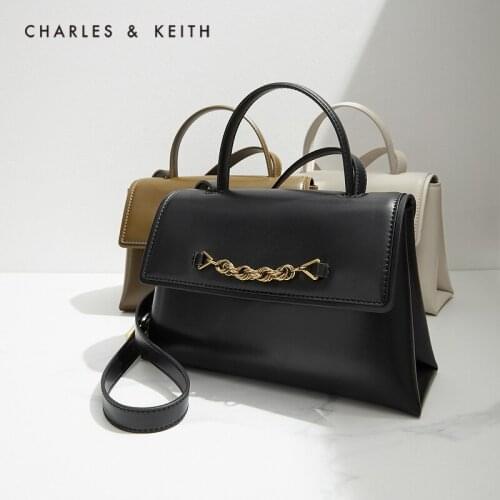 CHARLES＆KEITH New Arrival for Autumn 2021 CK2-50781560 Ladies Chain Flap Handbag Shoulder Bag