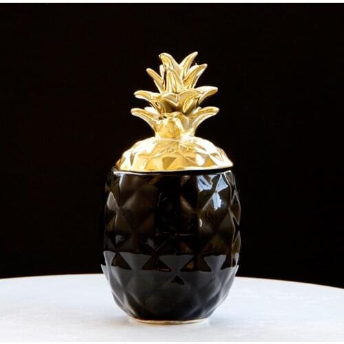 Display Nordic Style Pineapple Shape Multi-Use Storage Jar Ornament