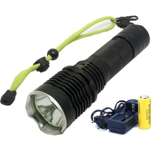 Long Shots 2000 Lumens 5-Modes XM-L XML T6 3-modes LED Hunting Camping Flashlight Torch Light Lamp D08+26650battery+charger