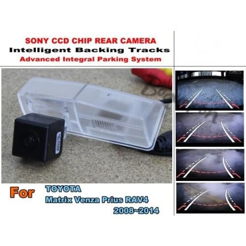 For TOYOTA RAV4 Matrix Venza Prius 2008~2014 Smart Backing Tracks Camera / CCD Car Camera / Parking Reverse Camera
