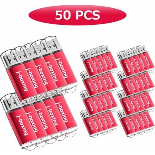 J-boxing 50PCS 256MB USB Memory Stick Flash Pen Drive Rectangle Thumb Storage Jump Drive for PC Laptop Tablet Macbook 8 Colours